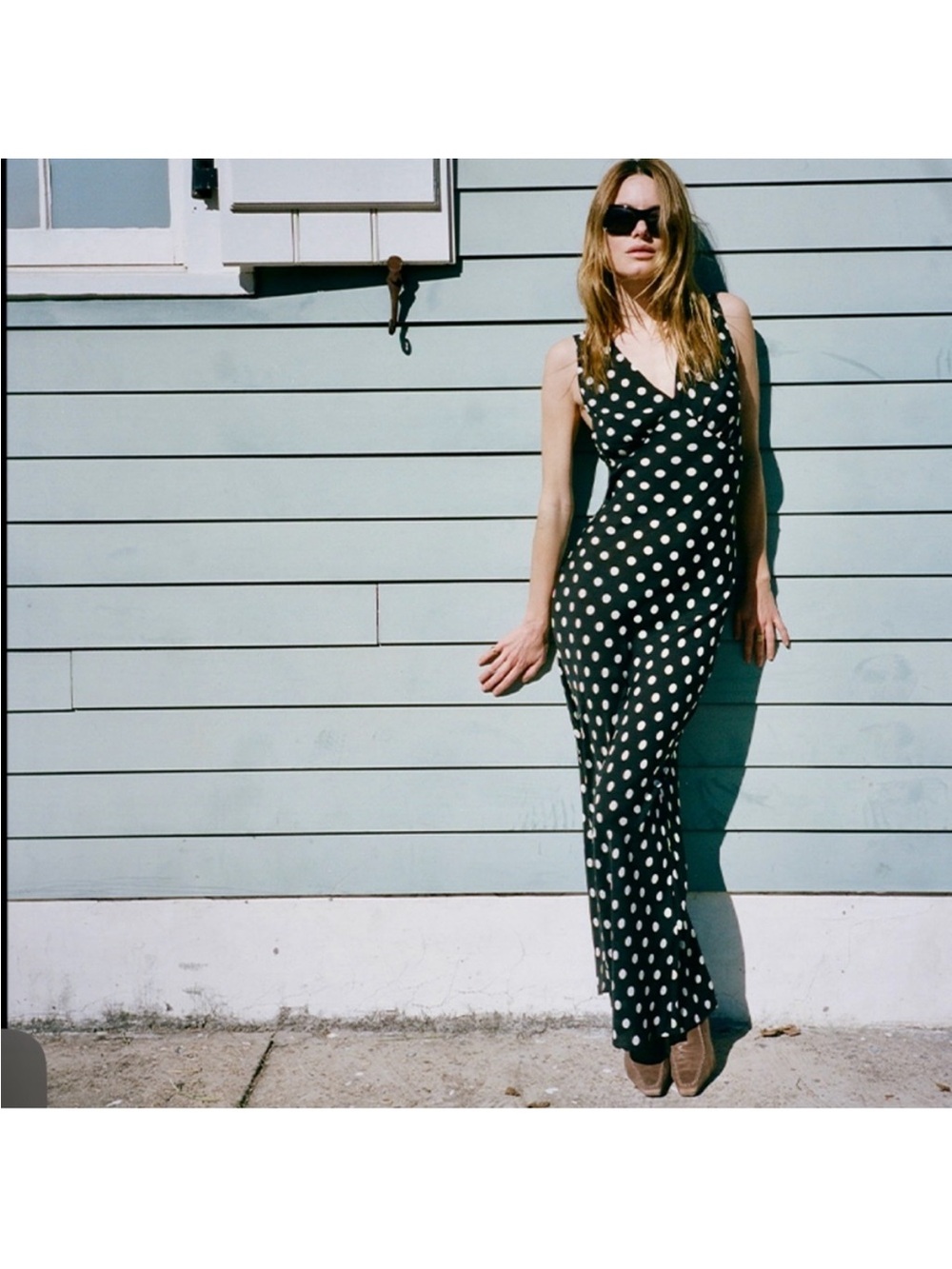 REALISATION PAR Delphine Midi Maxi Dress in Midnight Spot Size M
